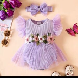 Cute floral romper set in variety of colours
